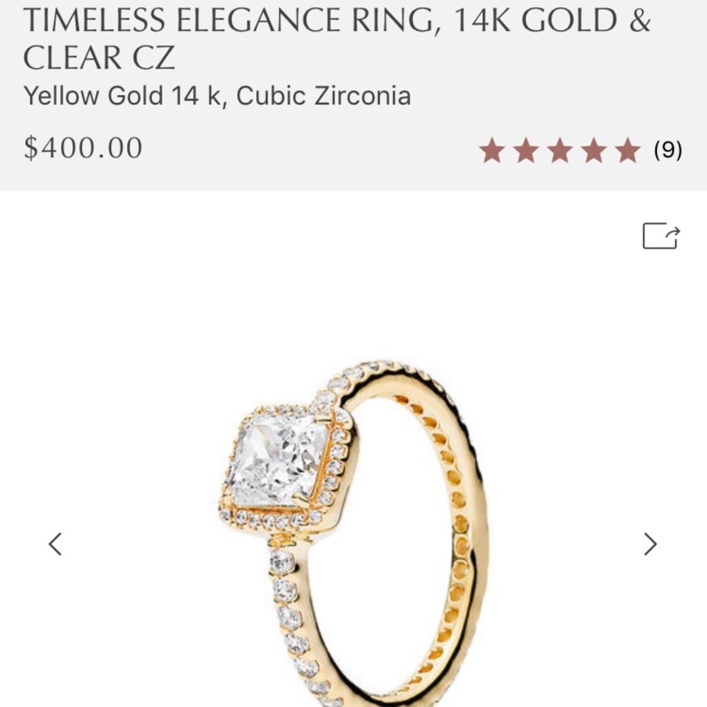 14k gold Pandora ring